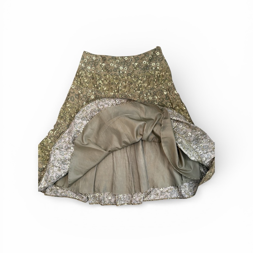 H&M Olive Floral A-Line Skirt‎ - Picture 5 of 6